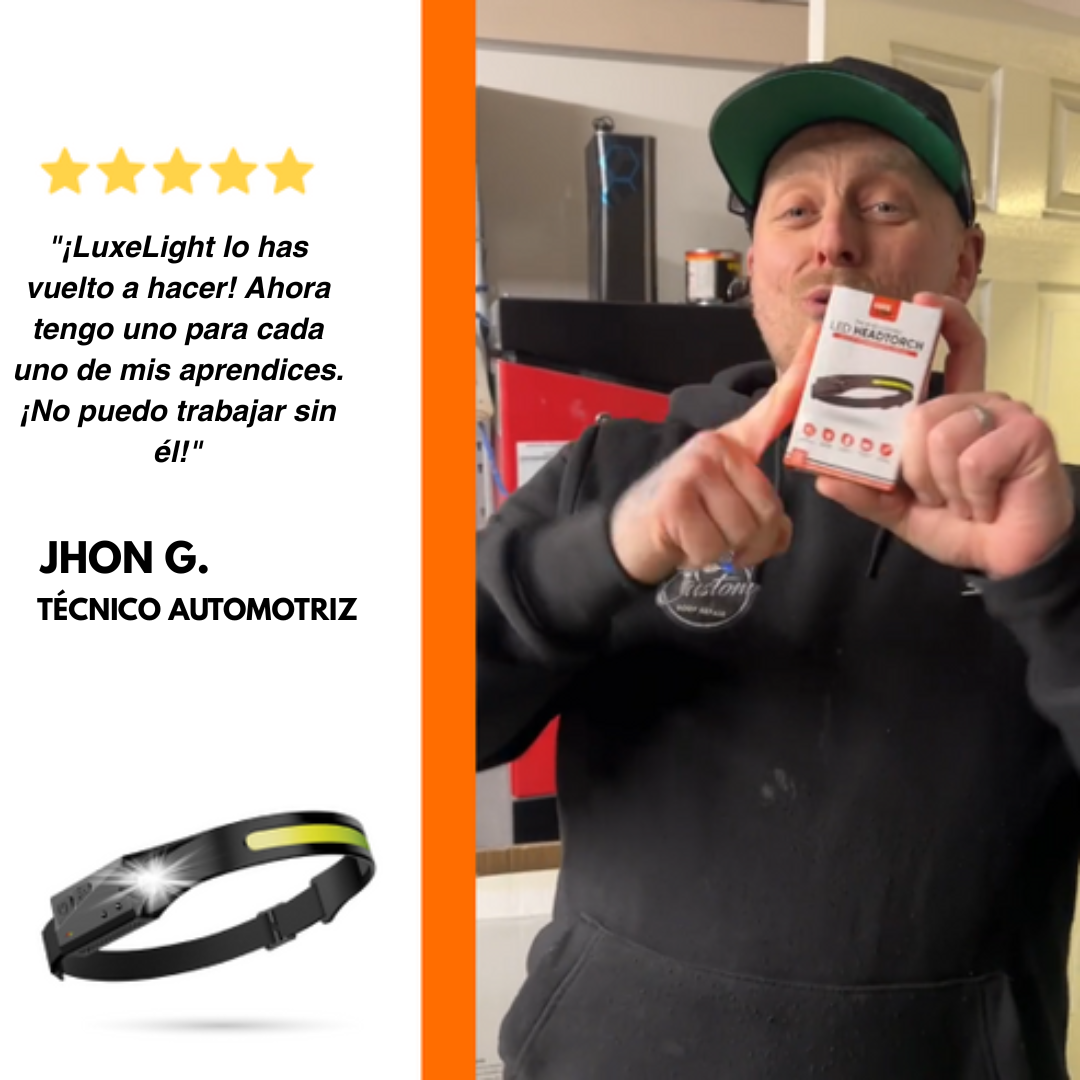 LuxeLight™ Linterna Frontal LED